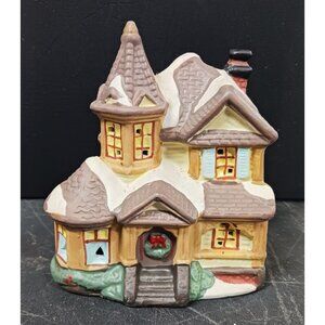Cobblestone Corners 2001 Victorian Two-story House Collectible Ceramic